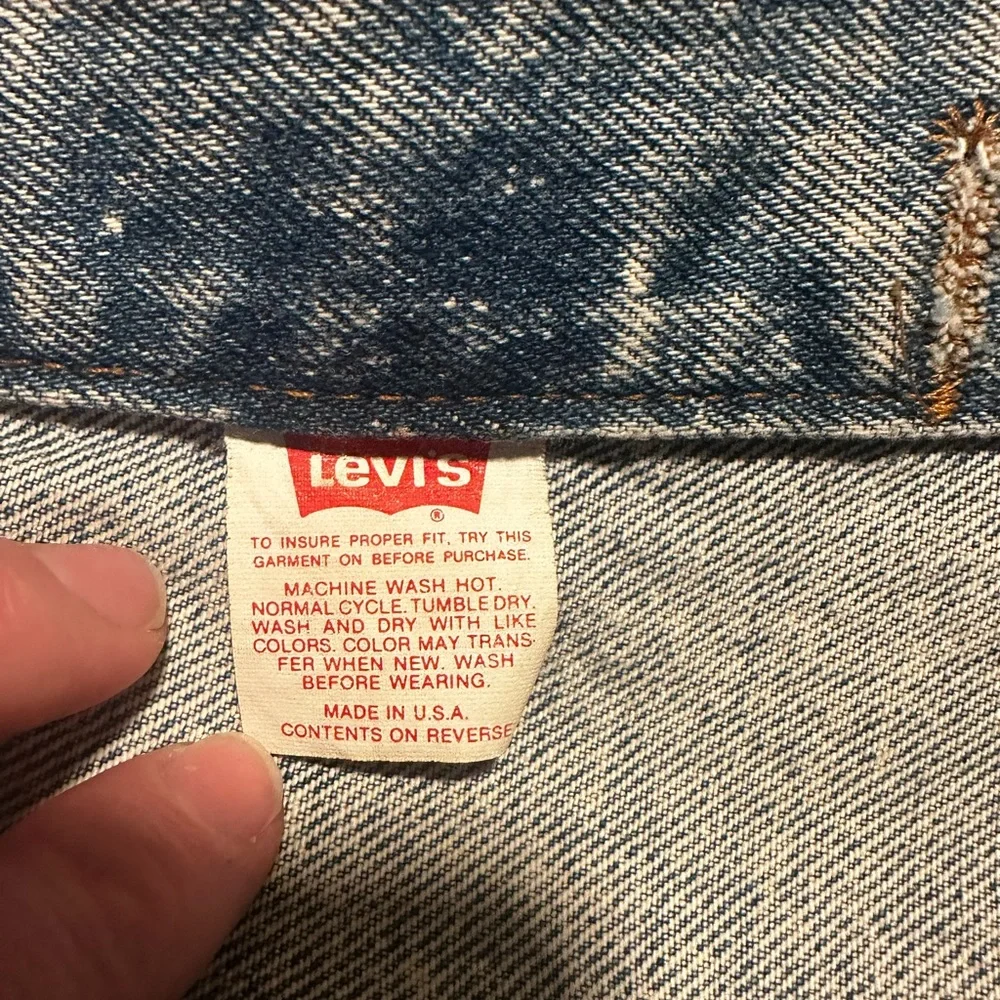 80s vintage acid washed Levi's jacket - Picture 6 of 9